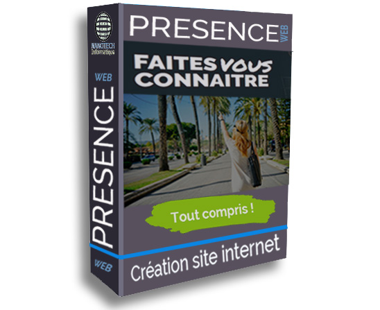 Pack présence web Création de site internet avec le pack présence web